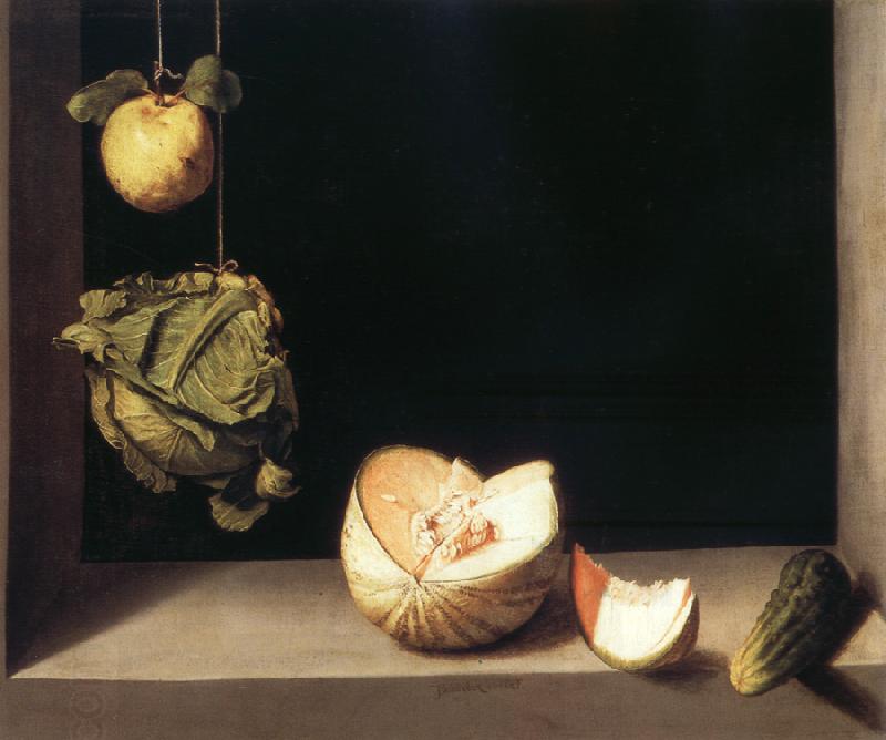 Juan Sanchez-Cotan Still life with quince,cabbage,Melon and Cucumber oil painting picture